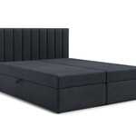 Boxspring met opbergfunctie, 160×200 Cm, Donker grijs